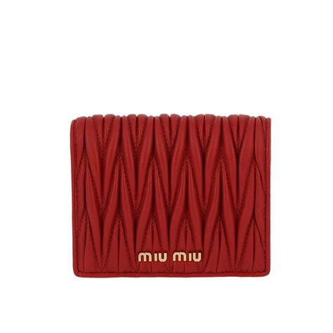 miu miu wallet red|Wallets And Small Leather Goods .